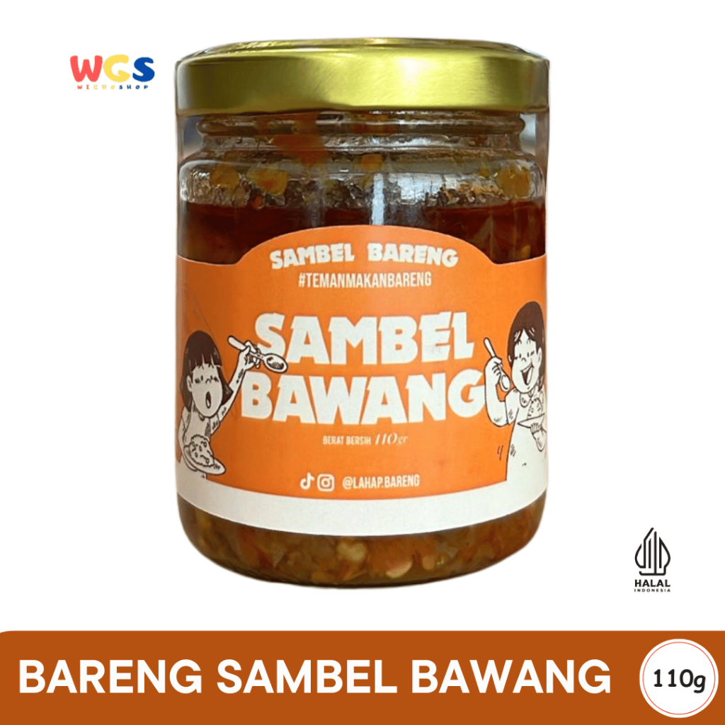 

BARENG Sambel Bawang 110gr – Sambal Bawang Pedas Gurih, Praktis Siap Santap, Teman Makan Bareng