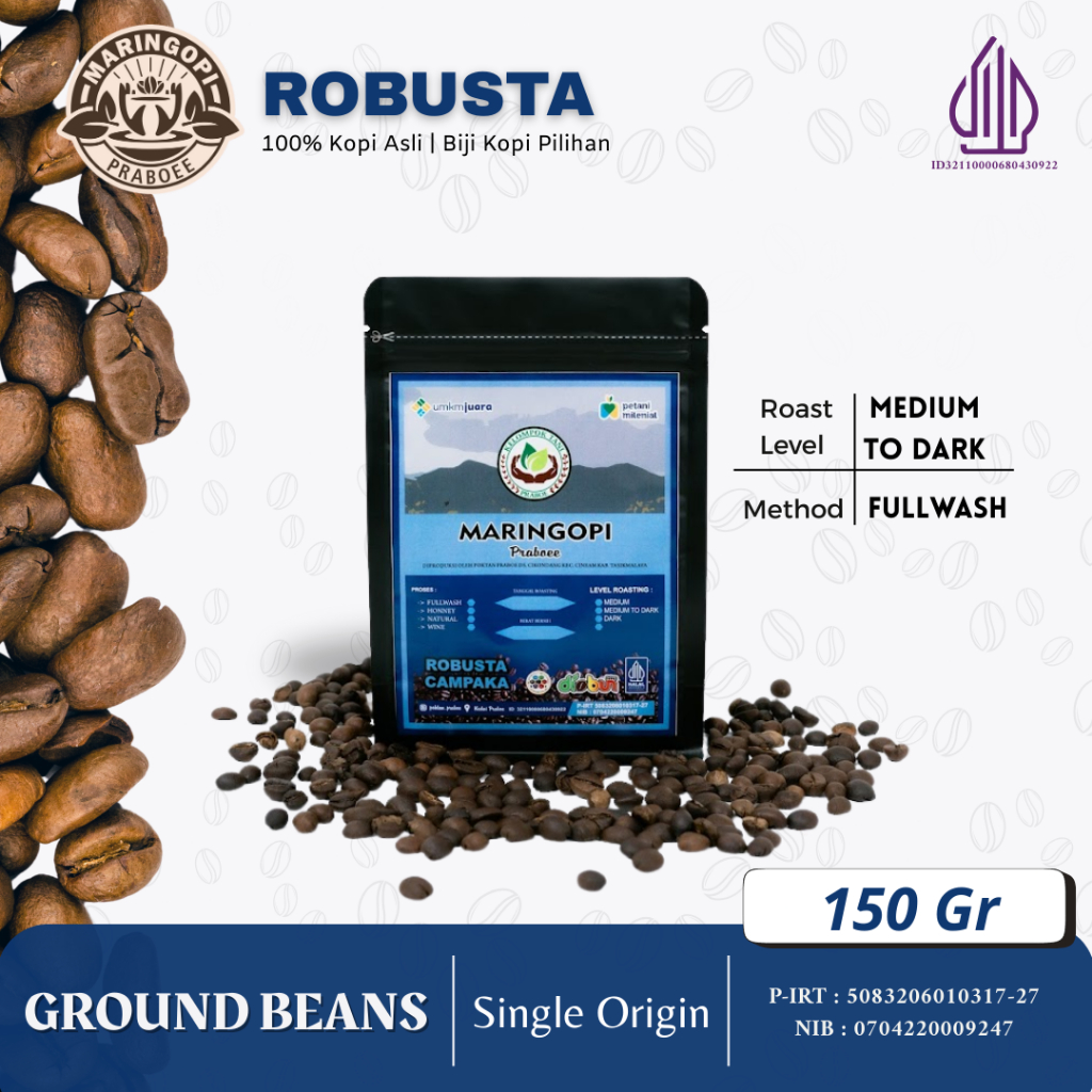 

MARINGOPI Robusta Ground Beans - Kopi Bubuk Robusta
