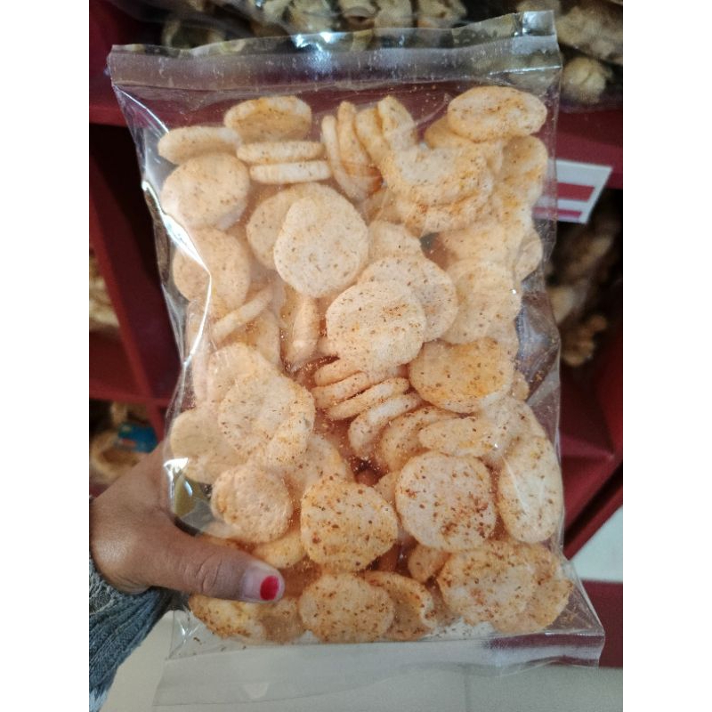 

Kerupuk Koin pedas gurih ikan lezat