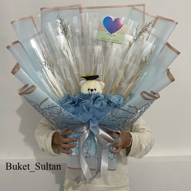 BUKET BONEKA WISUDA DAN UANG KOSONG