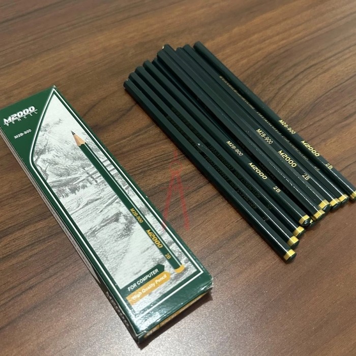 

2PCS Pensil 2B M2000 Warna Hijau Menulis Menggambar Ujian Standar