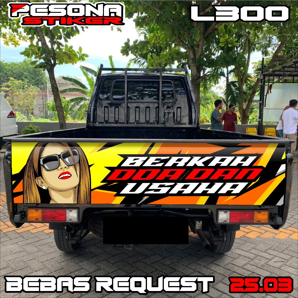 STKER DECAL PINTU BELAKANG L300 STIKER DECAL BAK BELAKANG L300 BEBAS CUSTOM KD 25.03
