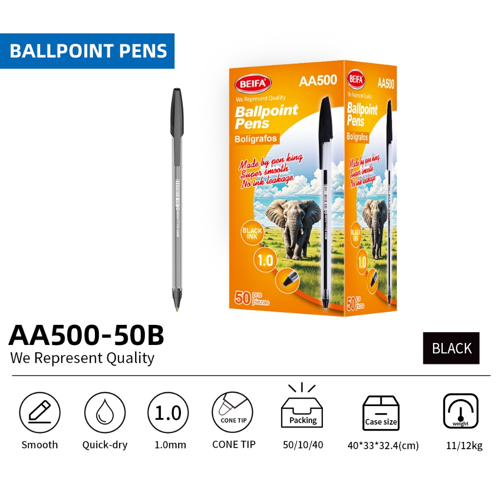 

Jual Produk Beifa Pulpen 1.0mm AA500 Tulis Super Halus & Cepat Kering, Nyaman untuk Nulis Lama ''