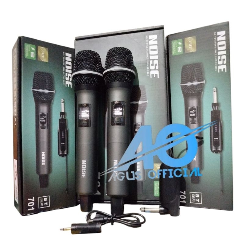 PAKET 2 MIC WIRELESS FLECO M01 BLUETOOTH MICROPHON KAROKEAN BONUS BATRAI  // mic speaker bluetooth k