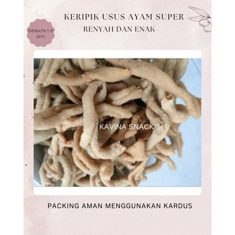 

Usus ayam crispy 1kg free kardus