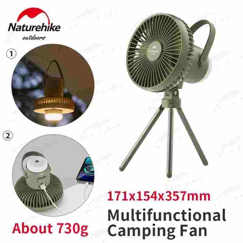 KIPAS ANGIN NATUREHIKE NH22ZM001 MULTIFUNGTIONAL CAMPING FAN 8000mAh CAMPING GLAMPING HIKING PIKNIK 