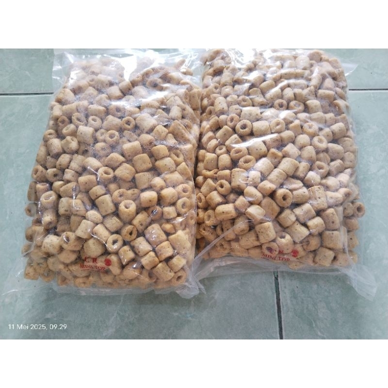 

Snack orong orong CR Mini Top rasa original kerupuk cin cin/tabung 500g