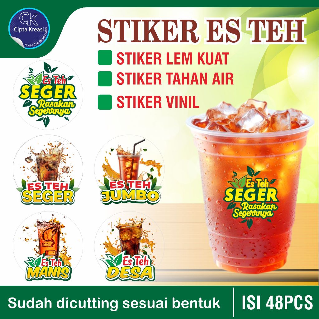 

STIKER GELAS CUP / STIKER ES TEH CUP / STIKER CUP GELAS / STIKER TRANSPARAN