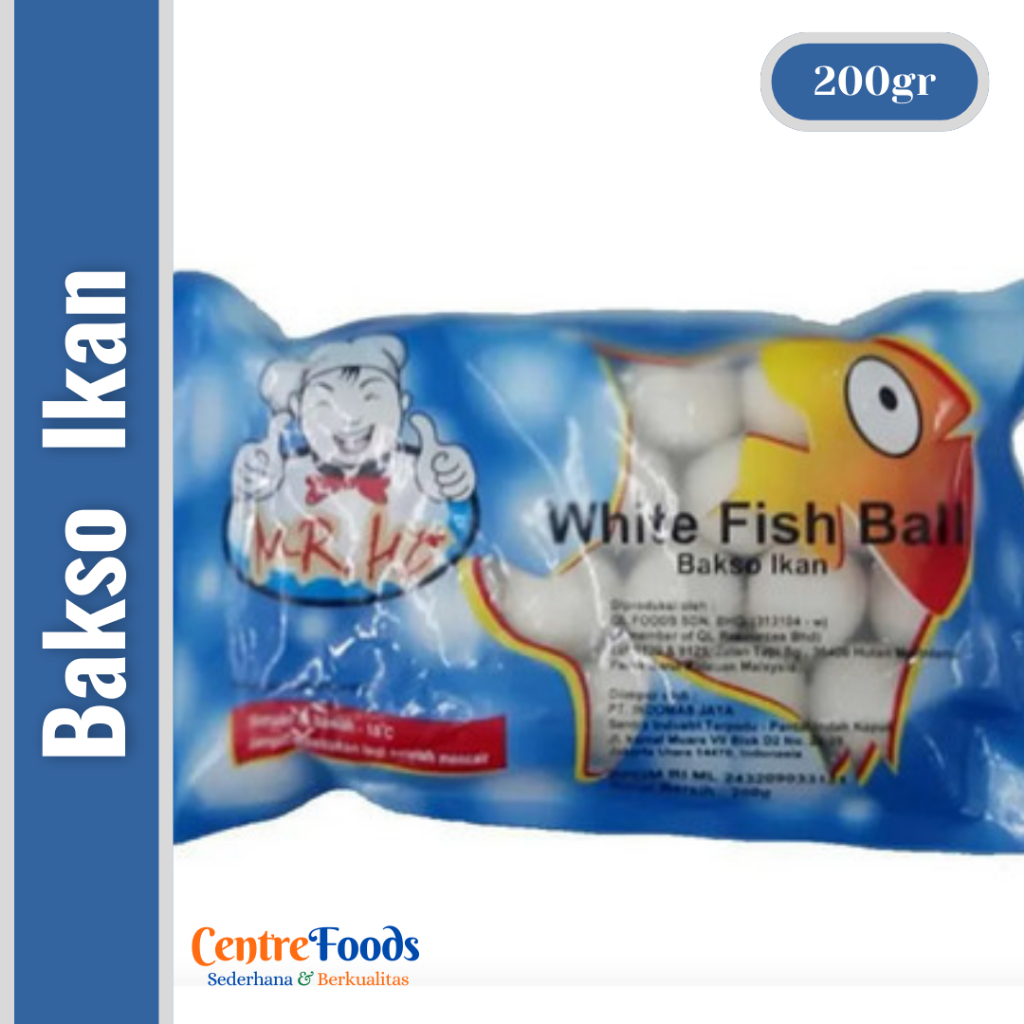 

Bakso Ikan - White Fish Ball MR. HO | 200gr [ Harga Per BKS ]