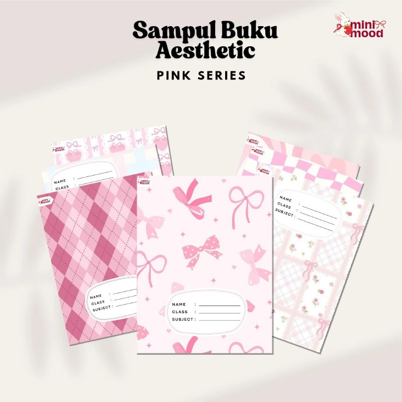 

Minimood.co | [ISI 6LEMBAR] Sampul Buku Aesthetic - Pink Series | Sidu Standar Cover Book Lengkap Anak TK SD SMP SMA SMK Lengkap Lucu Coquette Grid Cat