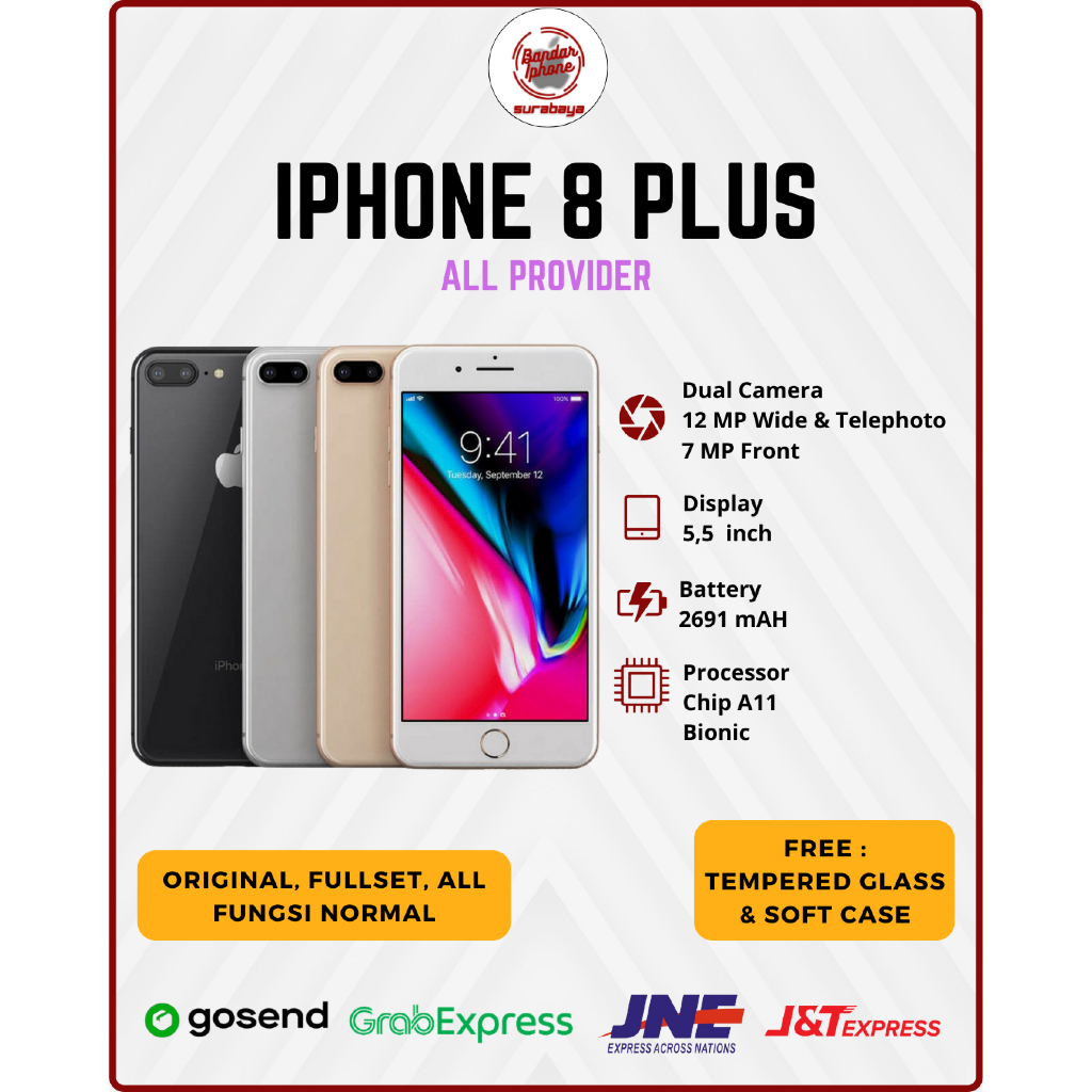 [Second] iPhone 8 Plus 64GB/256GB Fullset iBox Bergaransi