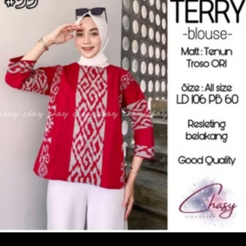 BAJU TENUN WANITA, BLOUSE TENUN WANITA, ATASAN WANITA,TENUN ETNIK