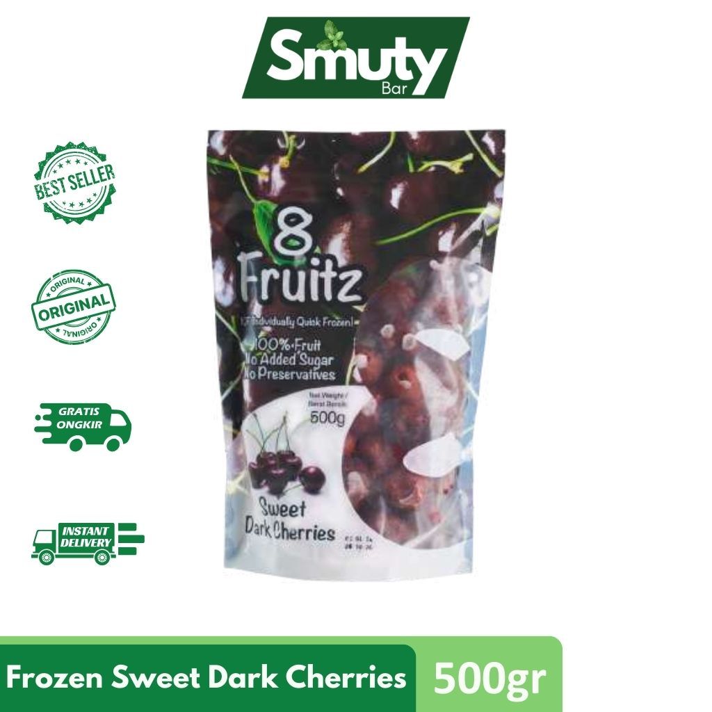 

8Fruitz Frozen Sweet Dark Cherries / Buah Cherry Manis Hitam 500gr