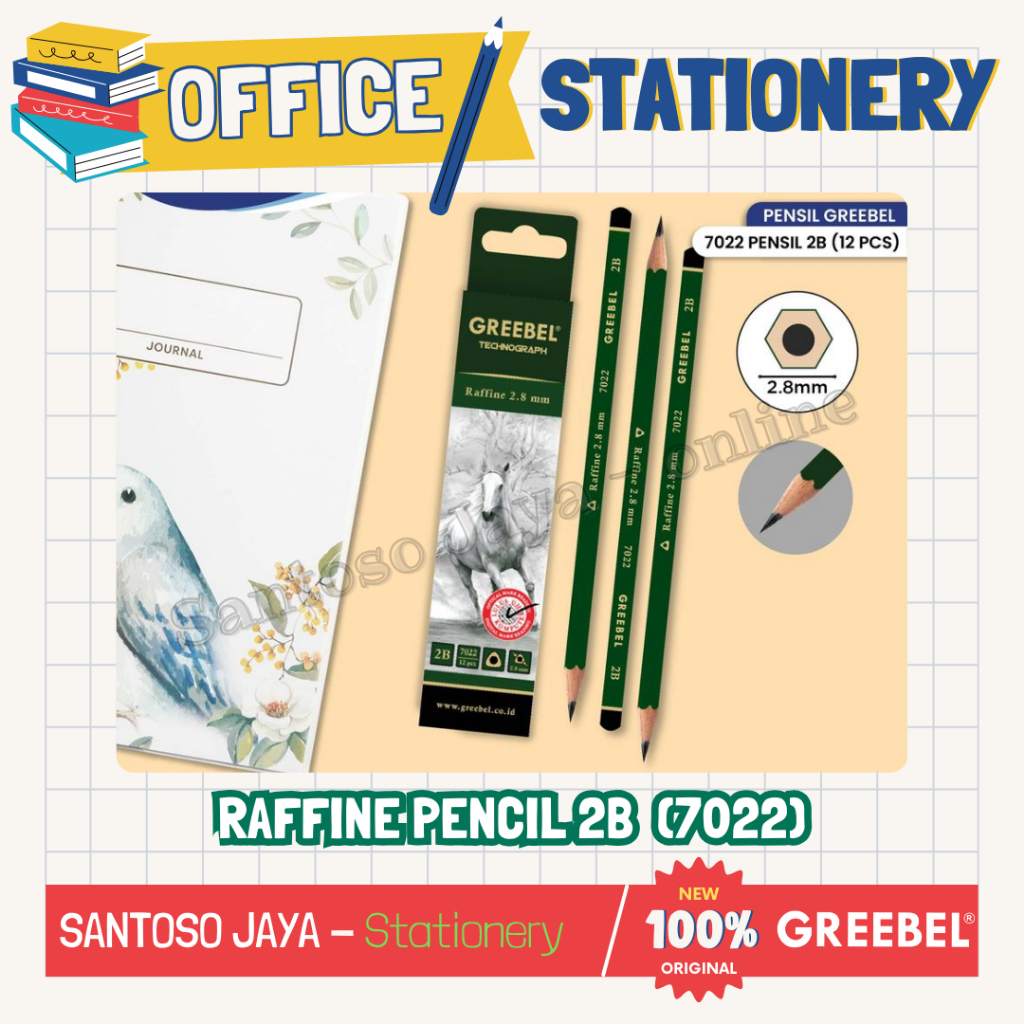 

Pensil Kayu 2B GREEBEL Raffine 2.8 mm - Pencil 2B Raffine GREEBEL Technograph 7022