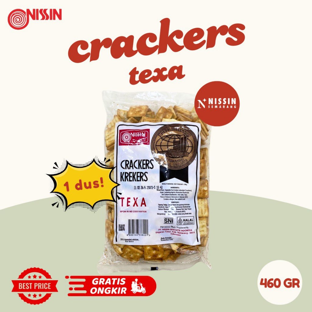 

1 Dus Nissin Crackers Texa 460gr isi 7pcs