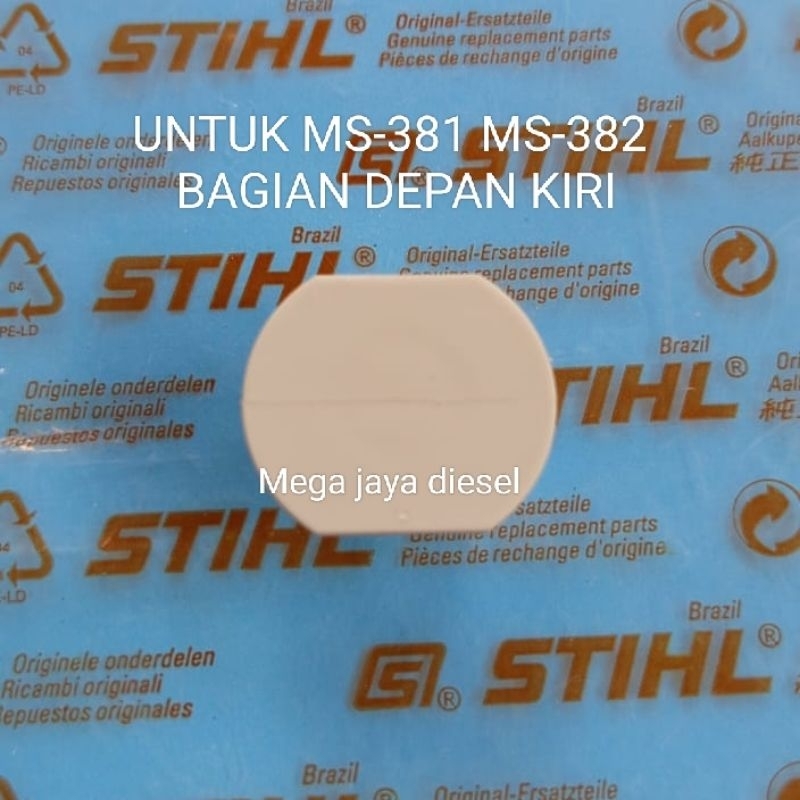Plug penutup karet body depan kiri senso chain saw stihl MS-381 MS-382 stihl original