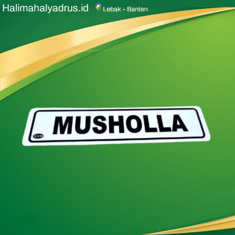 

Akrilik Papan Penunjuk Arah Baccan Musola. Size 20x5 CM