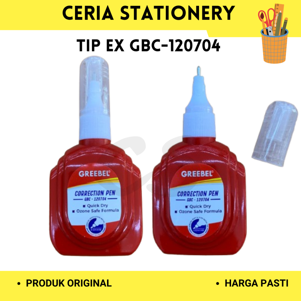 

Correction Fluid / Tipe X Cair Greebel GBC-120704 / Correction Pen