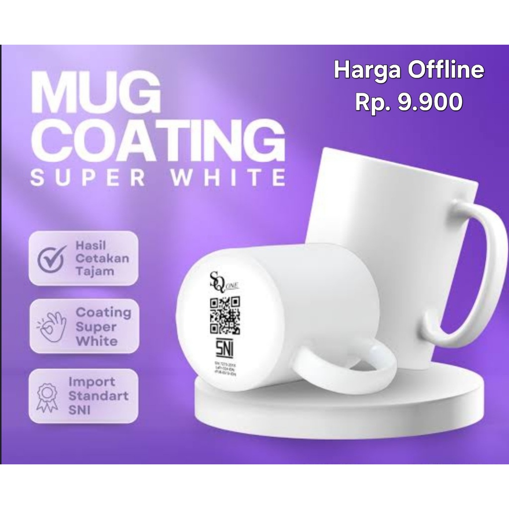 MUG Sublim Polos SQone Coating  Super White