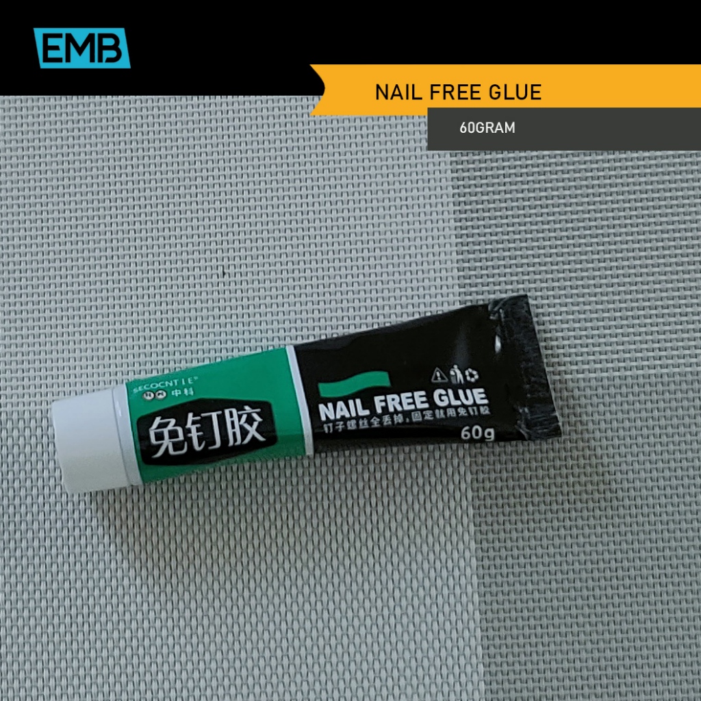 Glue Free Nail Paku 60g Daya Rekat Kuat / Nail Free Glue / lem kuat super glue pemasang lukisan dind