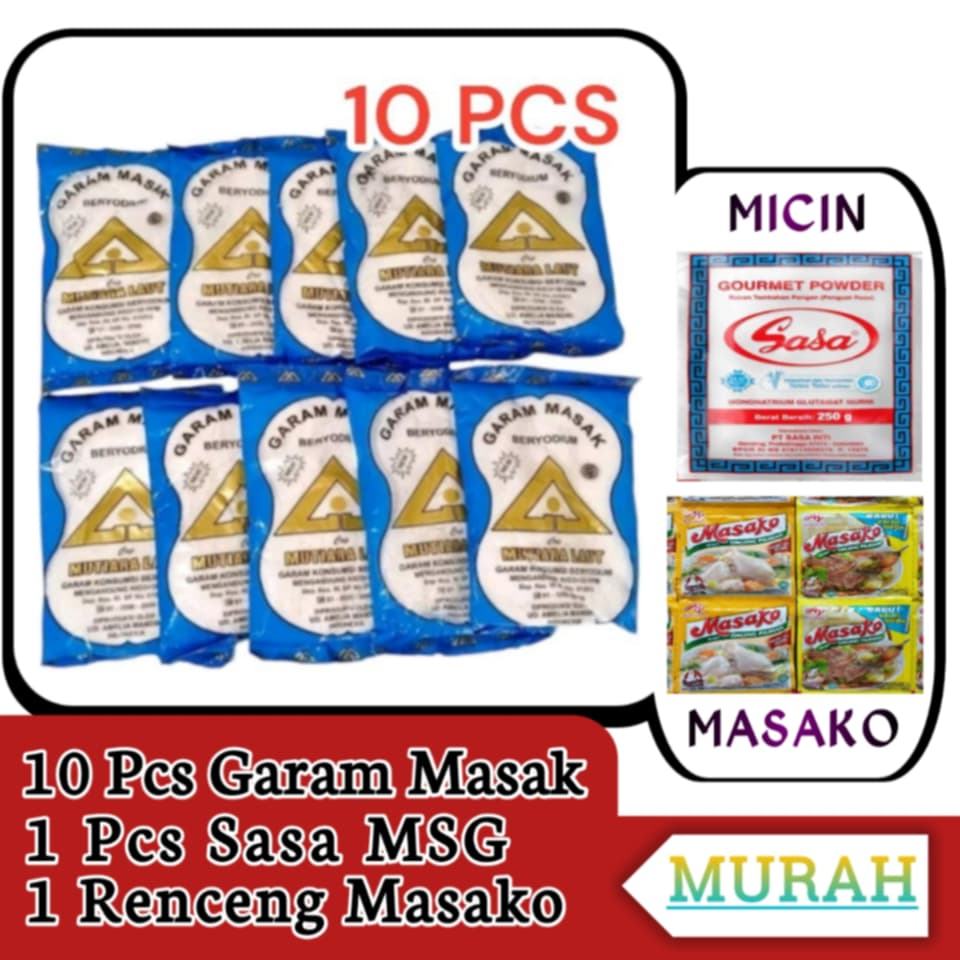 

GARAM 10 PCS + MASAKO 8GRAM 12 PCS + SASA MSG 1 PCS