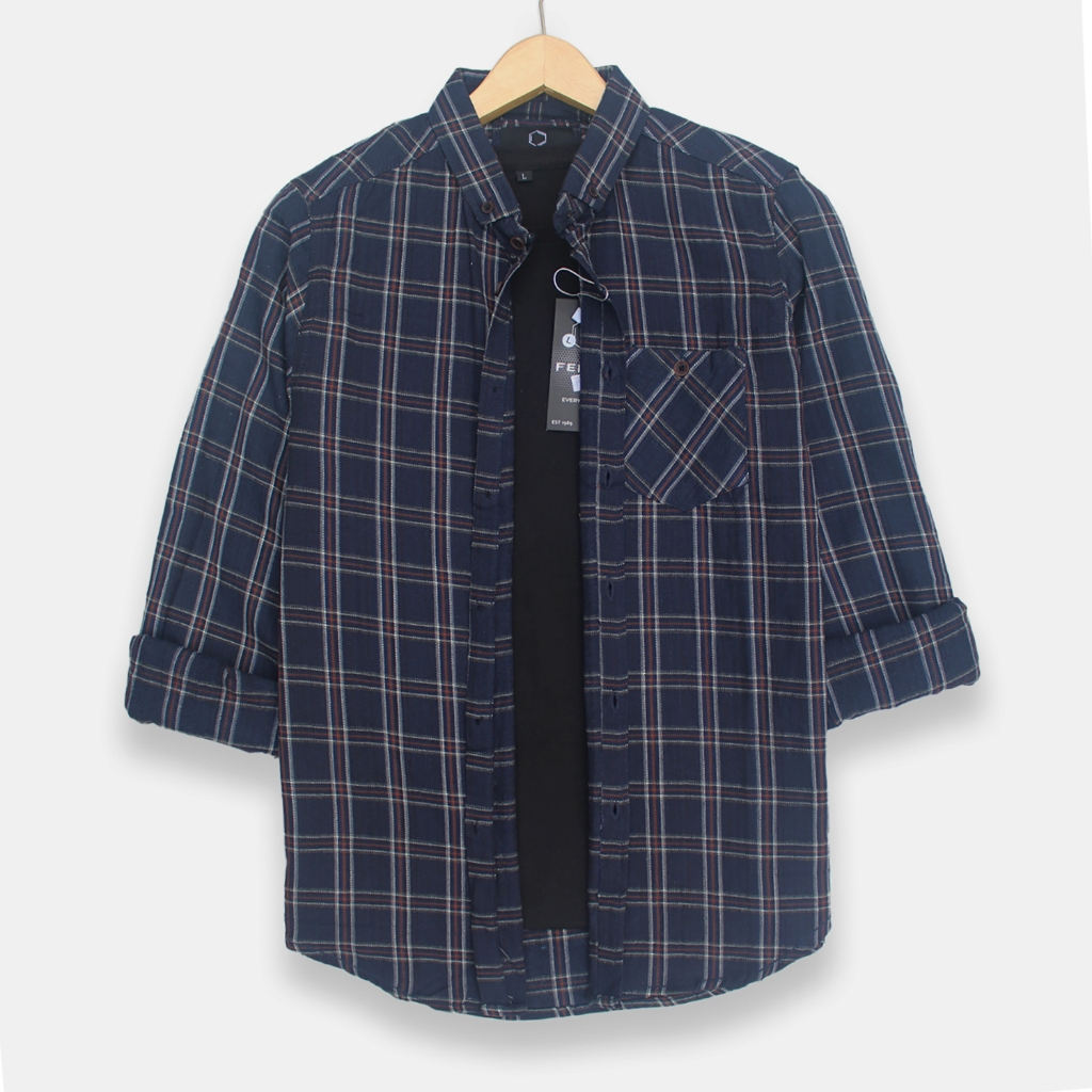 KEMEJA FLANEL LENGAN PANJANG CASUAL DISTRO WANITA OVERSIZE KEMEJA KOTAK KOTAK COWOK KANTORAN KEMEJA 