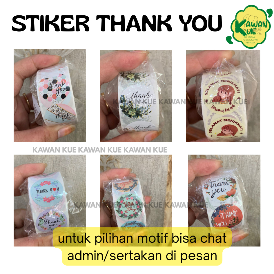 

Stiker Tempel Thank You Bulat 1 Roll 500 pc / Stiker Ucapan Terimakasih / Stiker thank youU