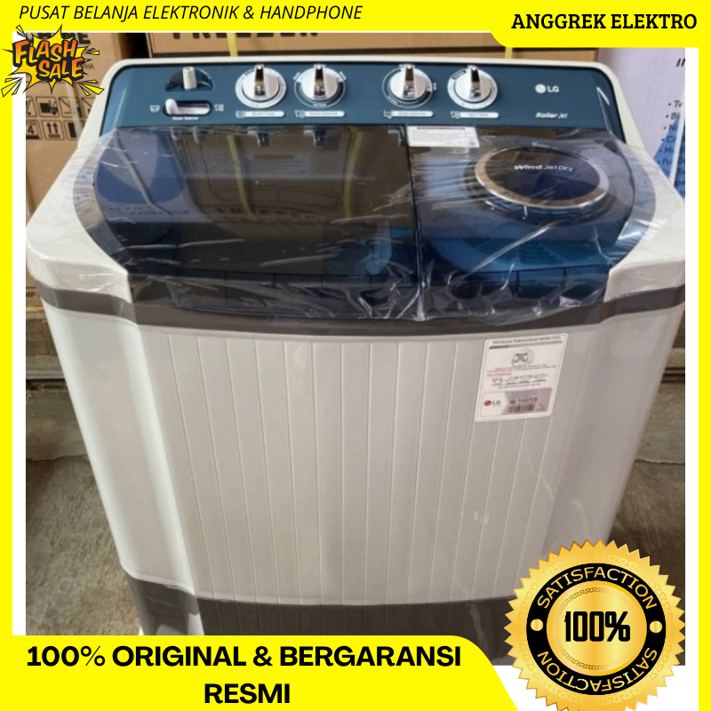 Mesin Cuci LG 2 Tabung kapasitas 9kg tipe P9050R low Watt Bandar Lampung