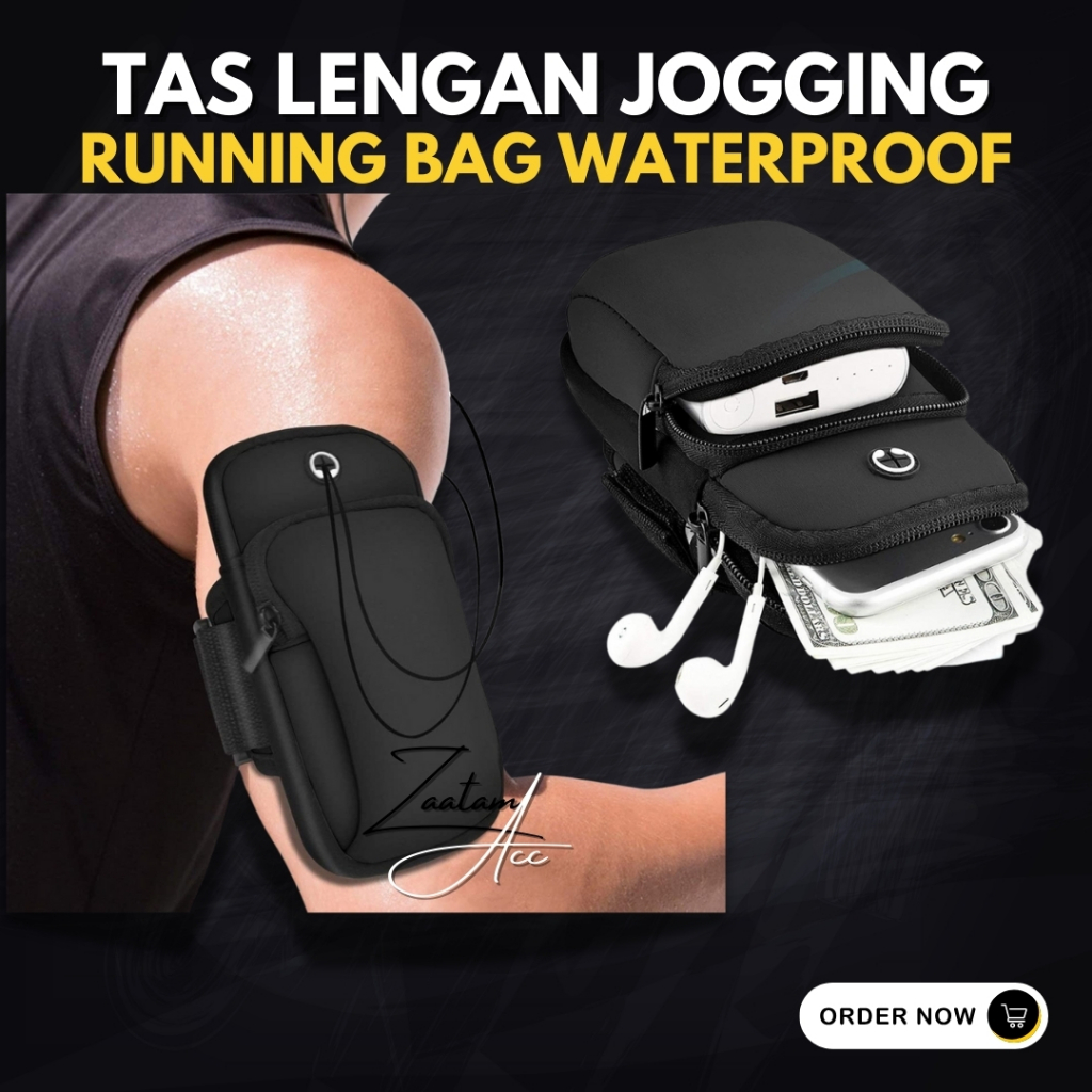 SUMTLE Tas Lengan Jogging Olahraga Running Arm Bag Waterproof