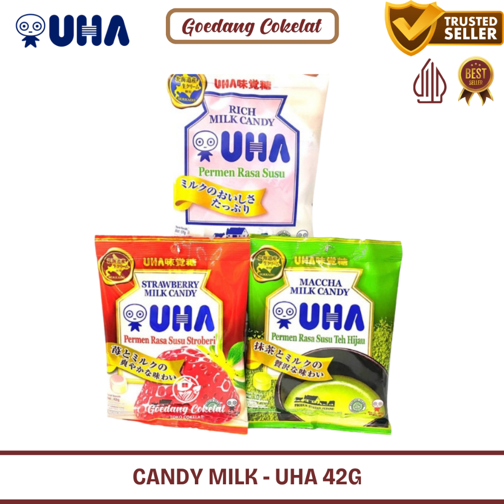 

Permen UHA Rich Strawberry Maccha Milk Candy Rasa Susu Strawberry Matcha Original 42gr 51gr Jepang