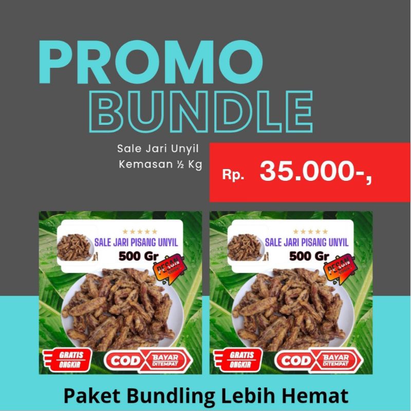 

paket hemat sale jari unyil pisang madu uk 500gr BELI 1 GRATIS 1