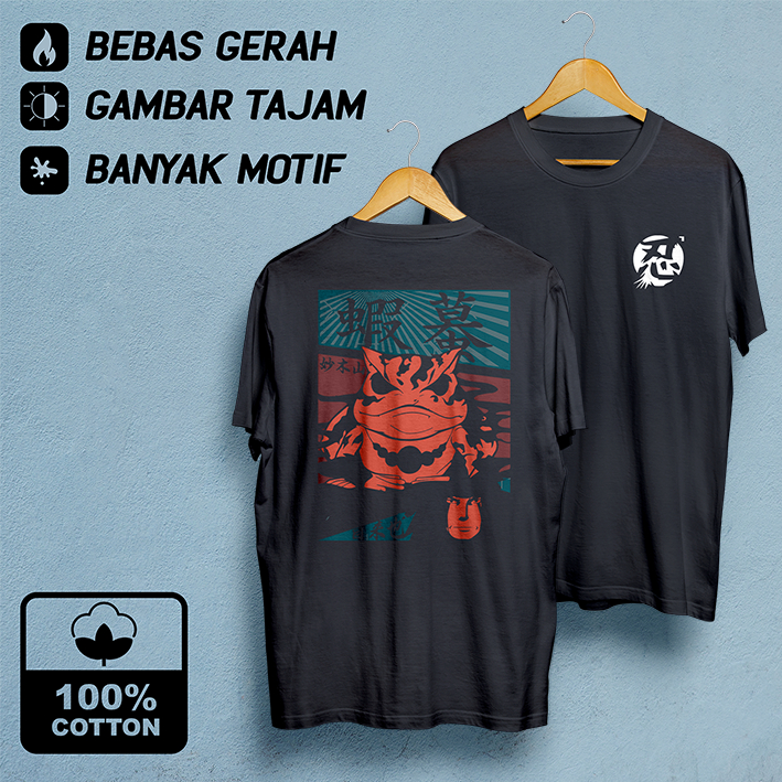 Kaos Anime Naruto 08 | Baju Distro Pria Hitam | Cloth Laki-laki Tema Jepang Murah