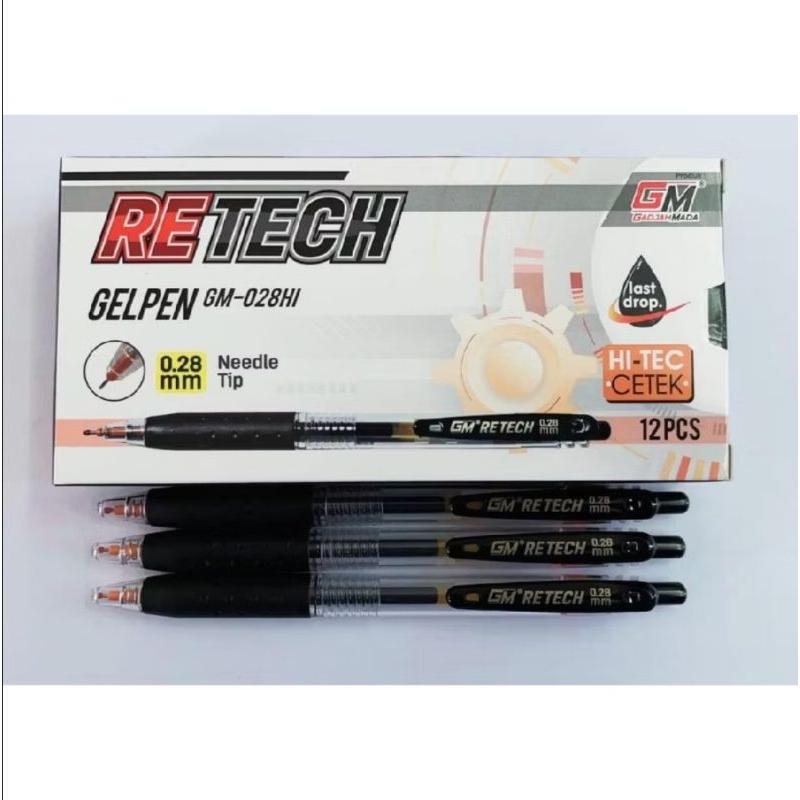

Pulpen Cetekan / Pen GM RETECH 0.28mm