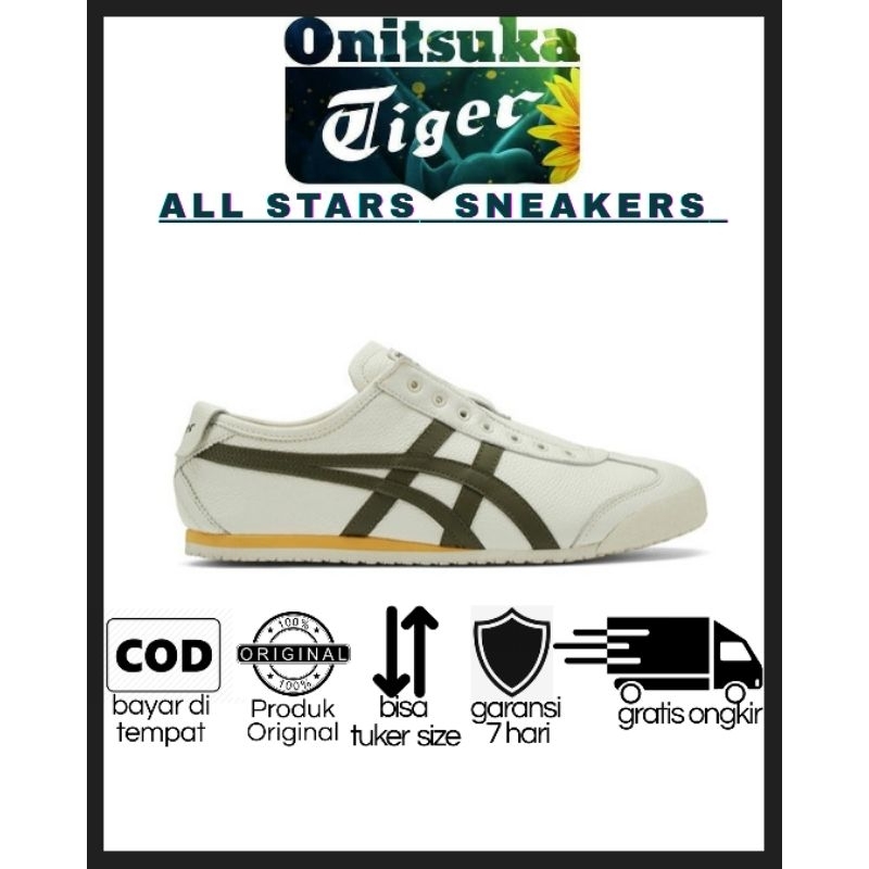 Sepatu Sneakers / Sepatu Pria / Sepatu Wanita / Sepatu onitsuka tiger MEXICO 66 SLIP-ON Leather Crea