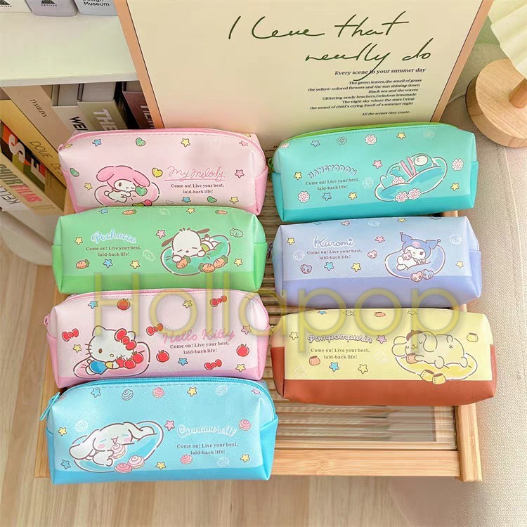 

HOP Pouch tempat pensil Kuromi My Melody Cinnamoroll Kitty Pochacco Pompompurin Hangyodon