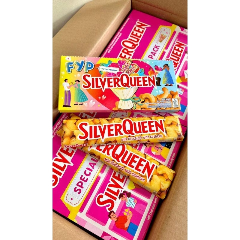 

silverqueen edisi valentine 1pack isi 2pcs 55gr