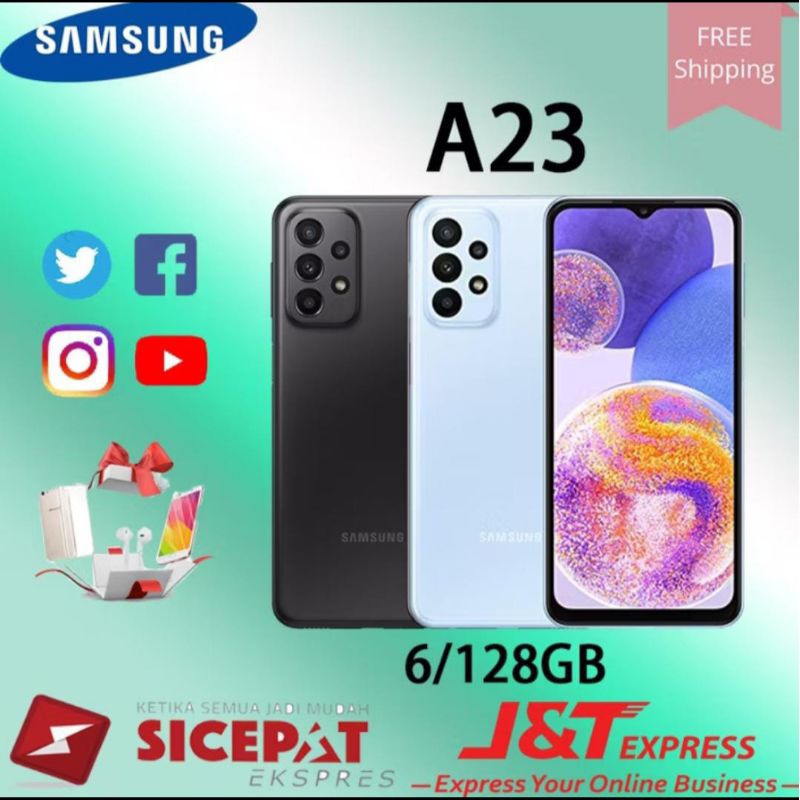 Hp Samsung Galaxy A23 Ram 6GB/128GB Layar 6.6 Inci 50MP Kamera Belakang