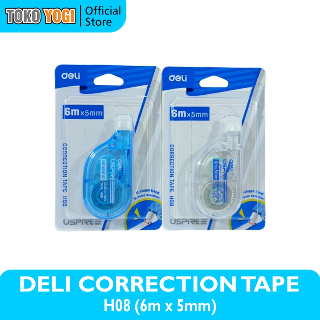 

DELI CORRECTION TAPE H08 5m || TIPE X KERTAS || RANDOM