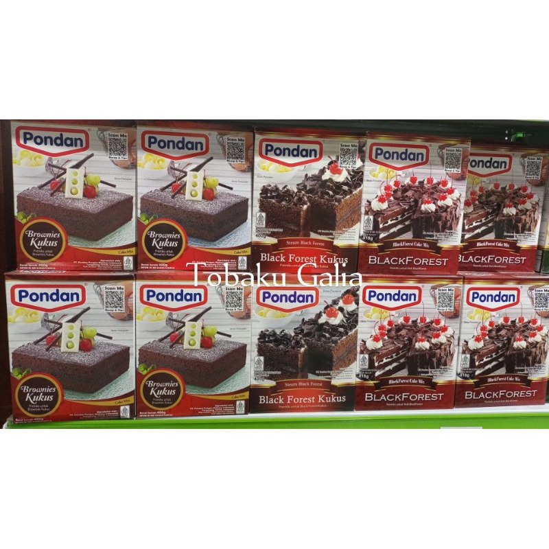 

TEPUNG PREMIX PONDAN BROWNIES KUKUS/BLACKFOREST/BLACKFOREST KUKUS KEMASAN 400GRAM