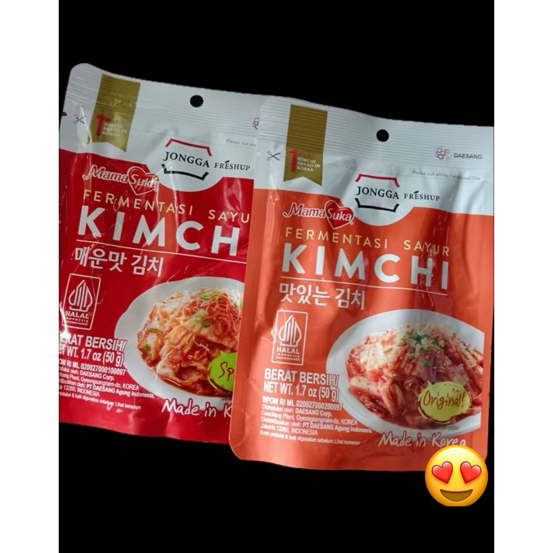 

MamaSuka Jongga Fermentasi Sayur Kimchi Instan Pedas dan Original 50 g