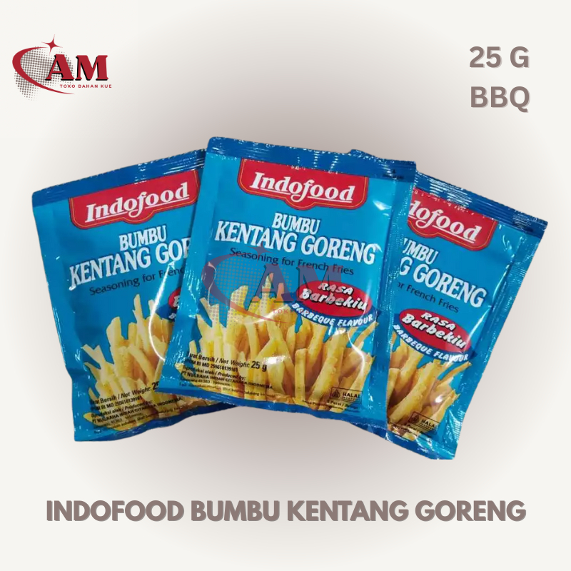 

Indofood Bumbu Kentang Goreng Rasa Barbekiu | Bumbu Kentang Goreng BBQ