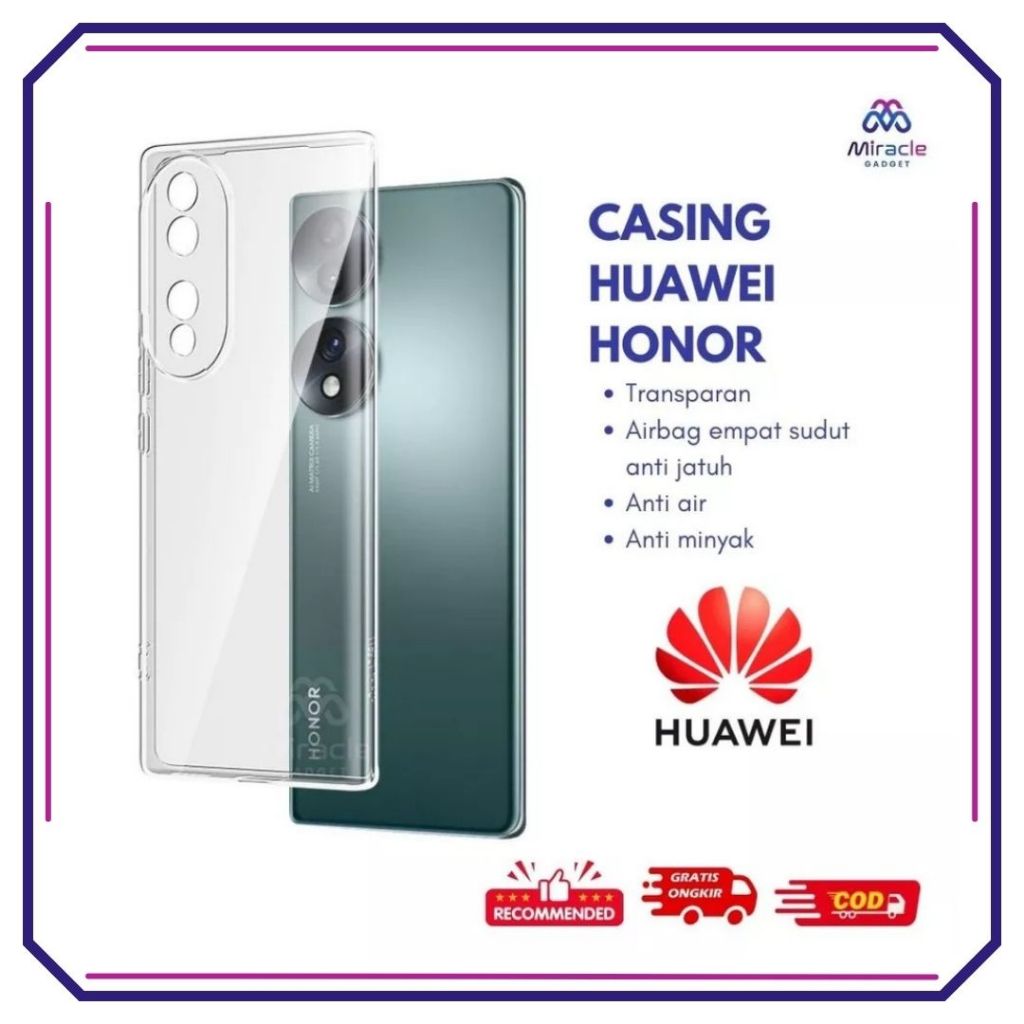 HEMAT CASE CLEAR HUAWEI HONOR GT HONOR 300PRO HONOR 300 ULTRA HONOR 200 HONOR 200PRO HONOR 100 HONOR