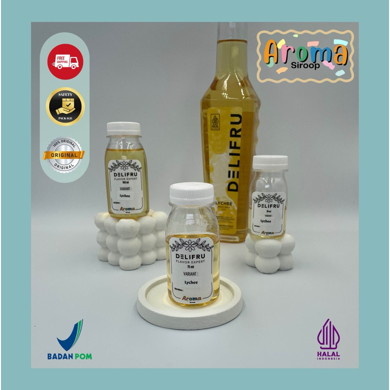 

Delifru Syrup - REPACK Sirup Delifru Leci Lychee Premium ( 100ml - 75ml - 30ml ) Asli 100% ORIGINAL