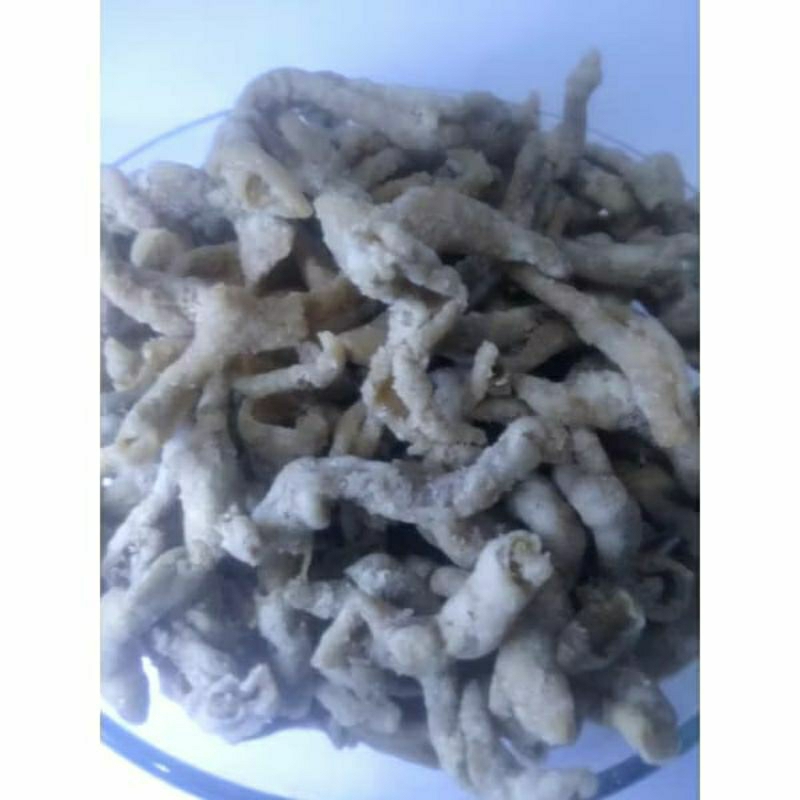 

kripik usus ayam crispy Snack kiloan cemilan kemasan 250g
