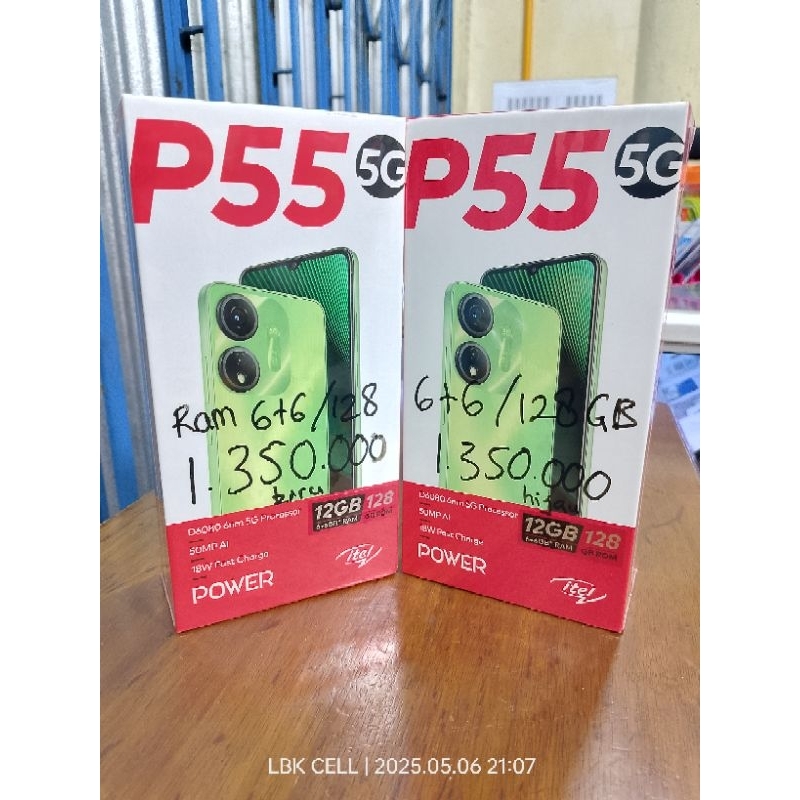 ITEL P55 5G RAM 6+6GB ROM 128 GB