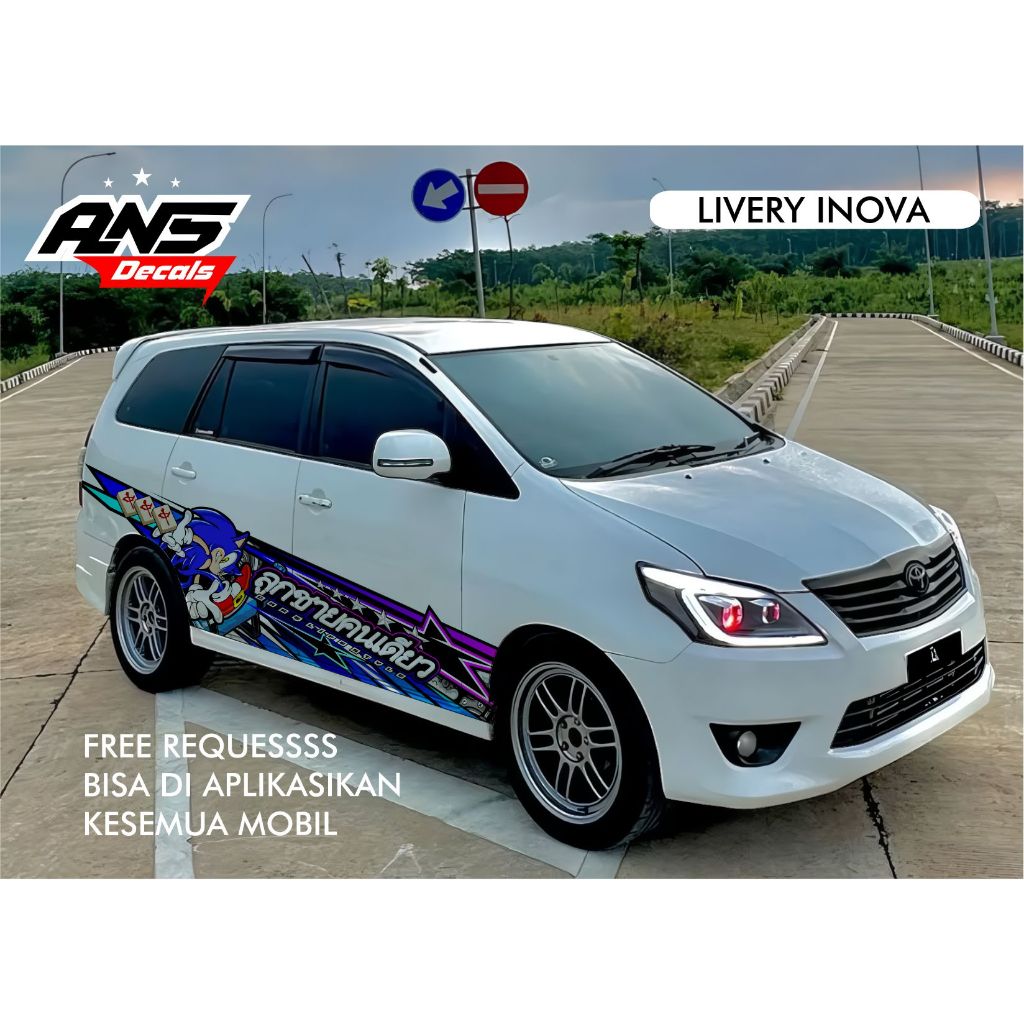 DECAL STIKER MOBIL INOVA DECAL STIKER MOBILINOVA REBON FREE REQUEST GANTI NAMA LIVERY MOBIL