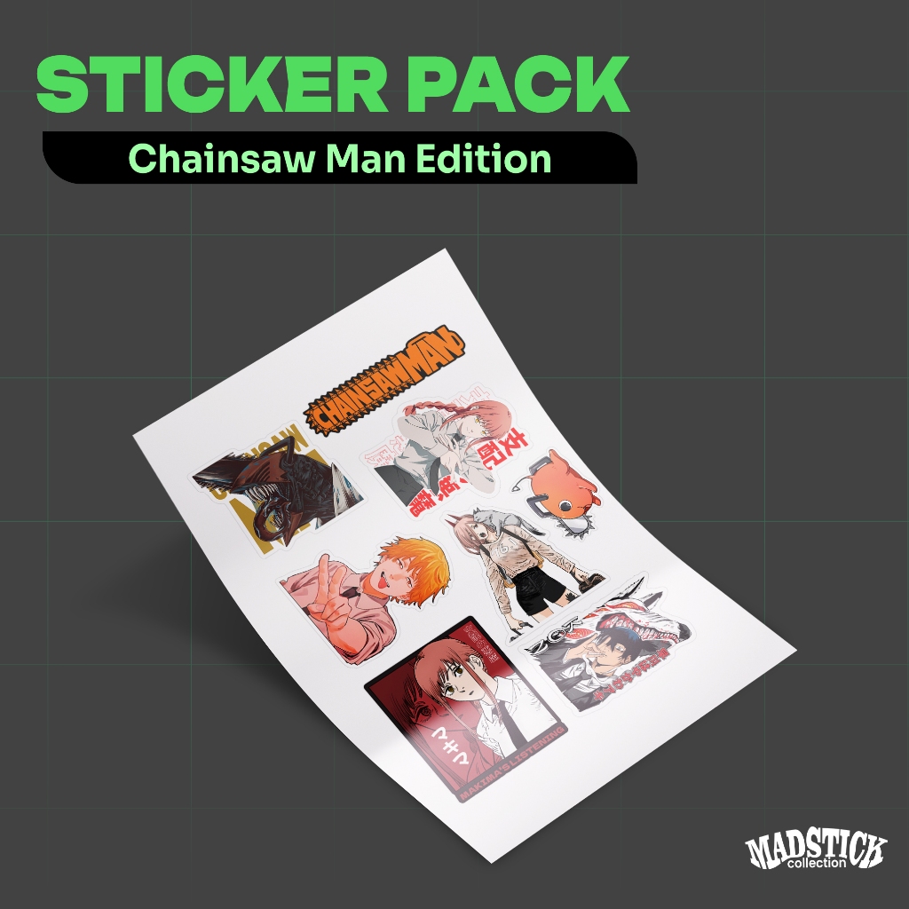 

STICKER PACK CHAINSAW MAN / STICKER ANIME / STICKER AESTHETIC / STIKER HP