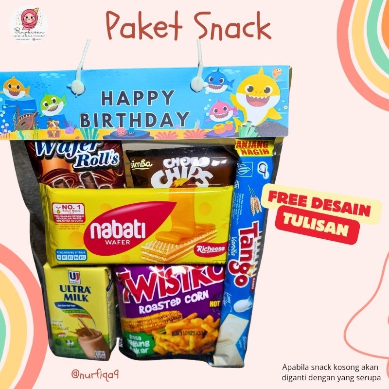 

PAKET SNACK ULANG TAHUN/SYUKURAN/BINGKISAN CUSTOM