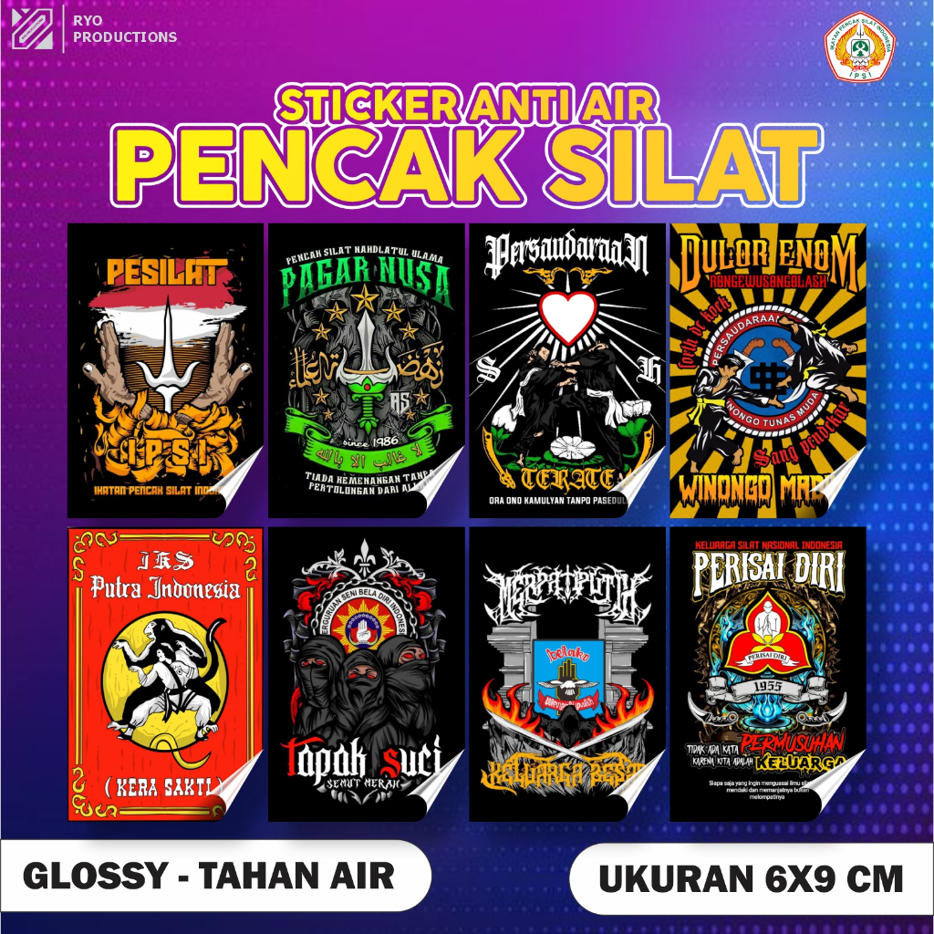 

Sticker Pencak Silat Anti Air Stiker IPSI PN PAGAR NUSA PSHT PSHW IKS TS MERPATI PUTIH PERISAI DIRI