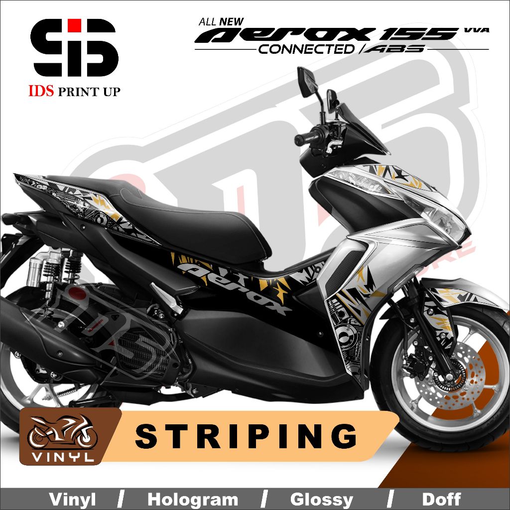 Stiker Aerox 155 keren Stiker Motor Aerox Striping Aerox 155 Conected 2022 CsD